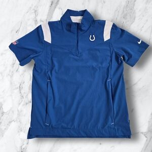 NFL Nike Indianapolis Colts Blue On Field Apparel 3/4 Zip Top Large